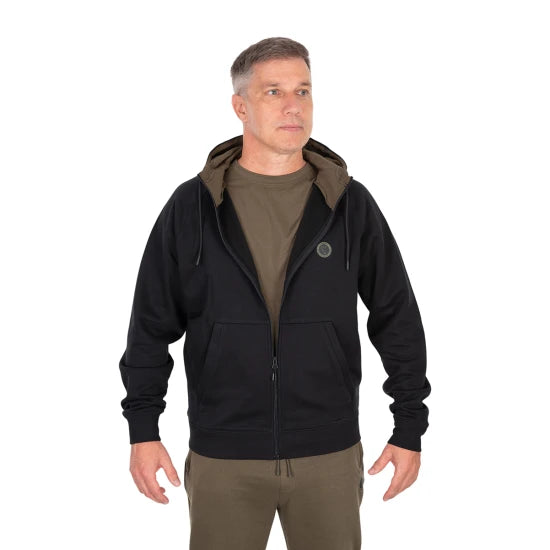 Hanorac Fox Collection Zipped Hoody, Black, Masura S