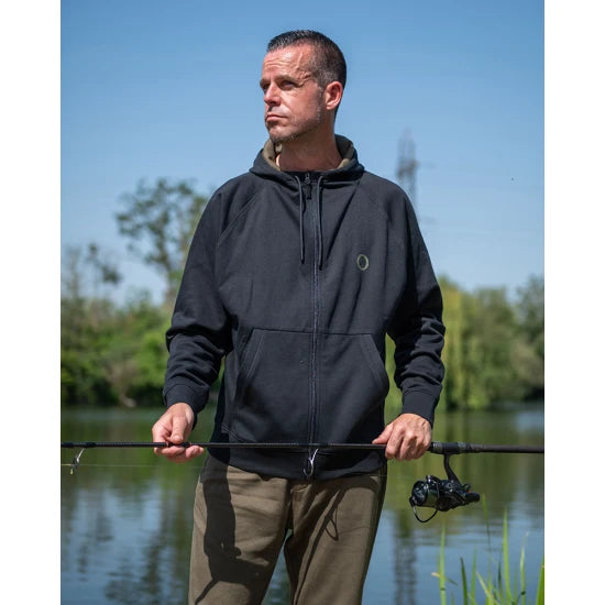 Hanorac Fox Collection Zipped Hoody, Black, Masura S