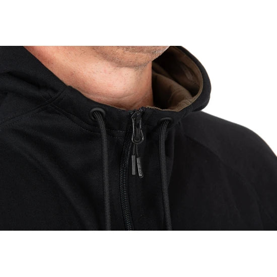 Hanorac Fox Collection Zipped Hoody, Black, Masura S