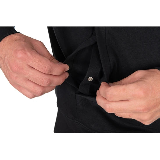 Hanorac Fox Collection Zipped Hoody, Black, Masura S