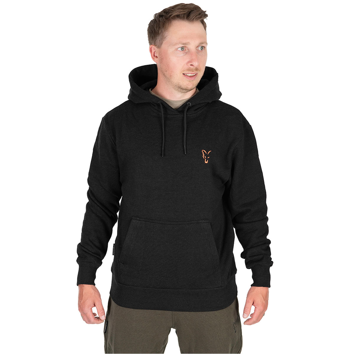 Hanorac Fox Collection Hoody Black &amp; Orange, Marime L