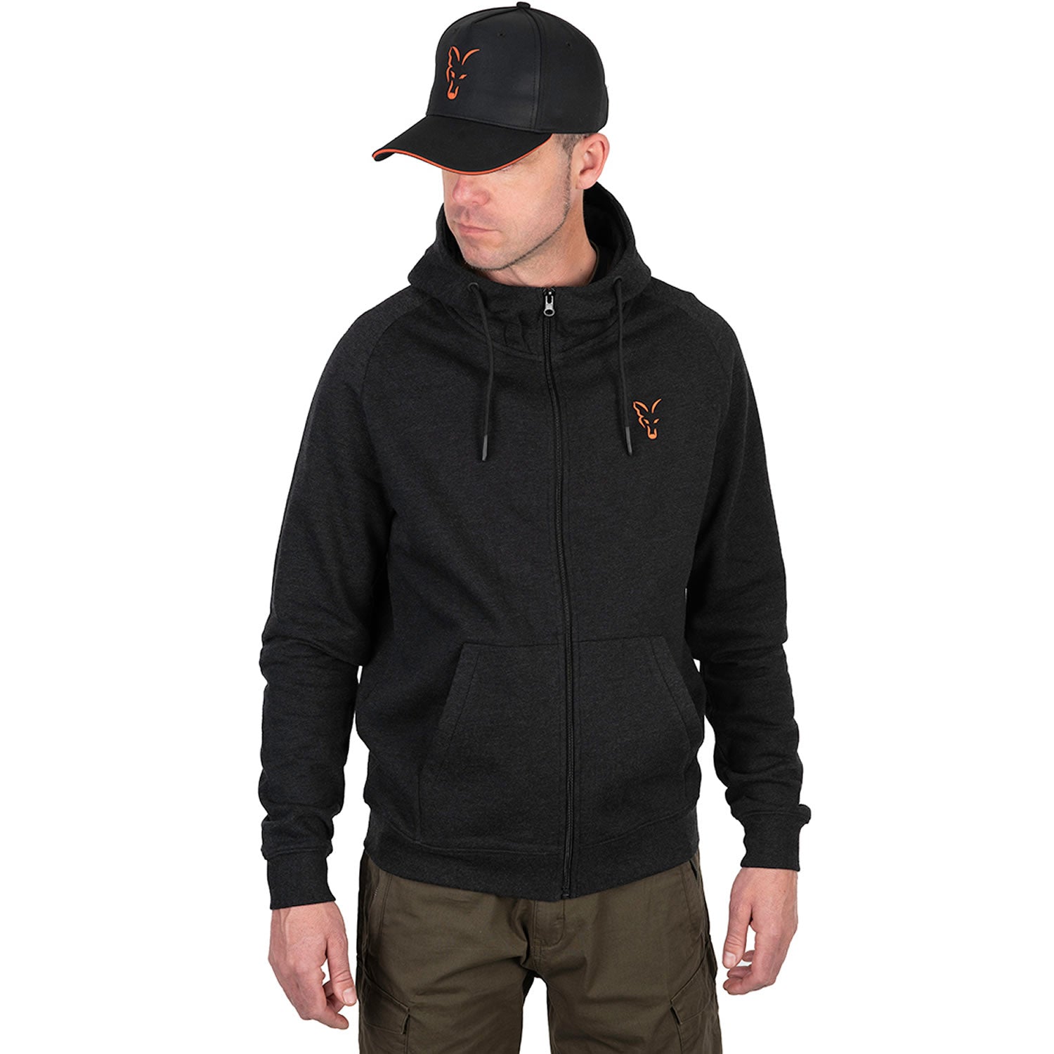 Hanorac Fox Collection LW Hoody Black &amp; Orange, Marime 3XL