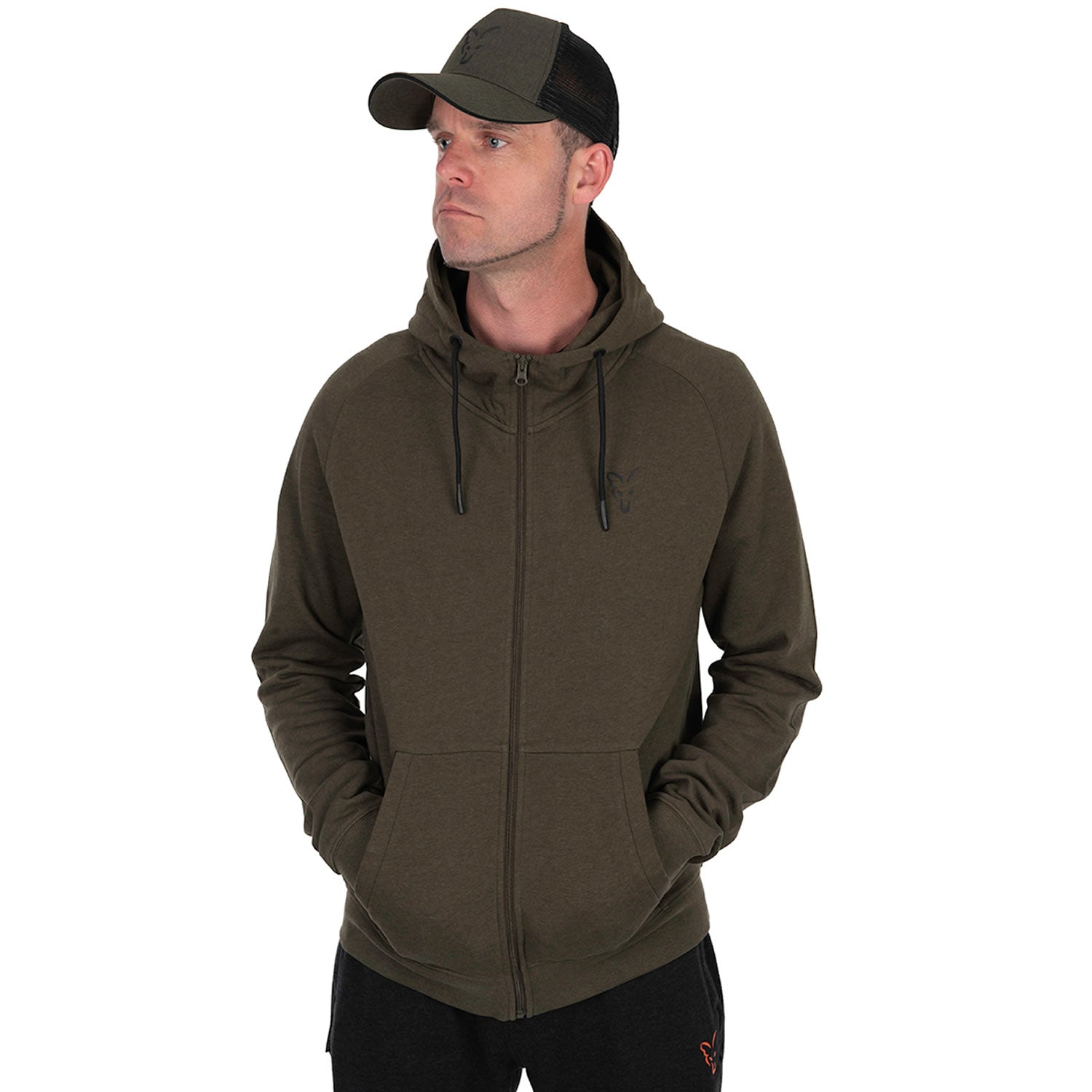 Hanorac Fox Collection LW Hoody Green &amp; Black, Marime 2XL