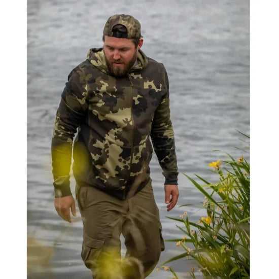 Hanorac Korda Zip Hoodie, Dark Kamo, Marime S