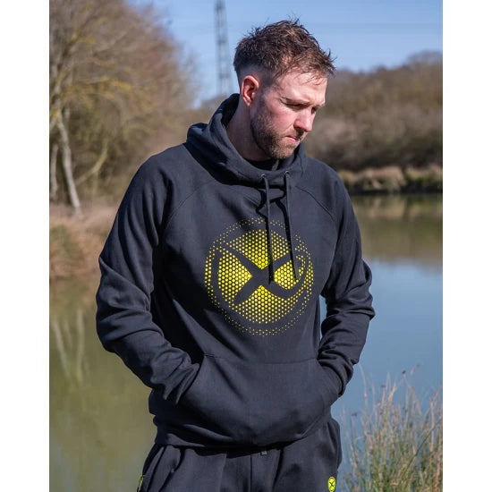 Hanorac Matrix Large Fade Logo Hoody, Black/lime, Marime L