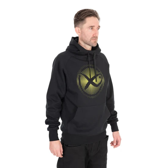 Hanorac Matrix Large Fade Logo Hoody, Black/lime, Marime M