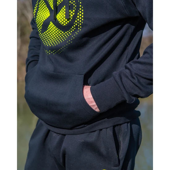 Hanorac Matrix Large Fade Logo Hoody, Black/lime, Marime M