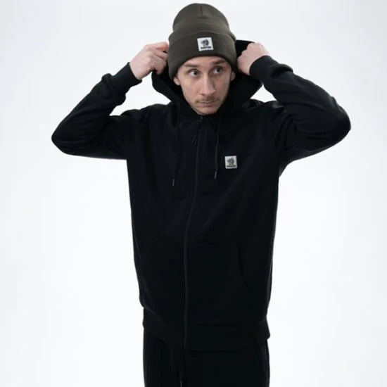 Hanorac Nash Make It Happen Badge Zipped Hoodie Black, Marime 3xl