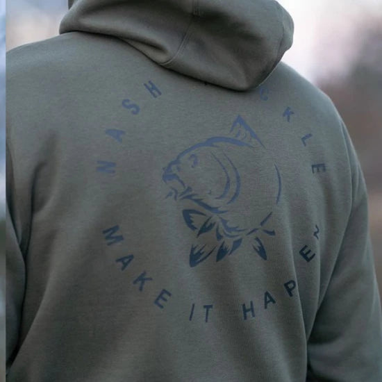 Hanorac Nash Make It Happen Carp Logo Hoodie Green, Marime L