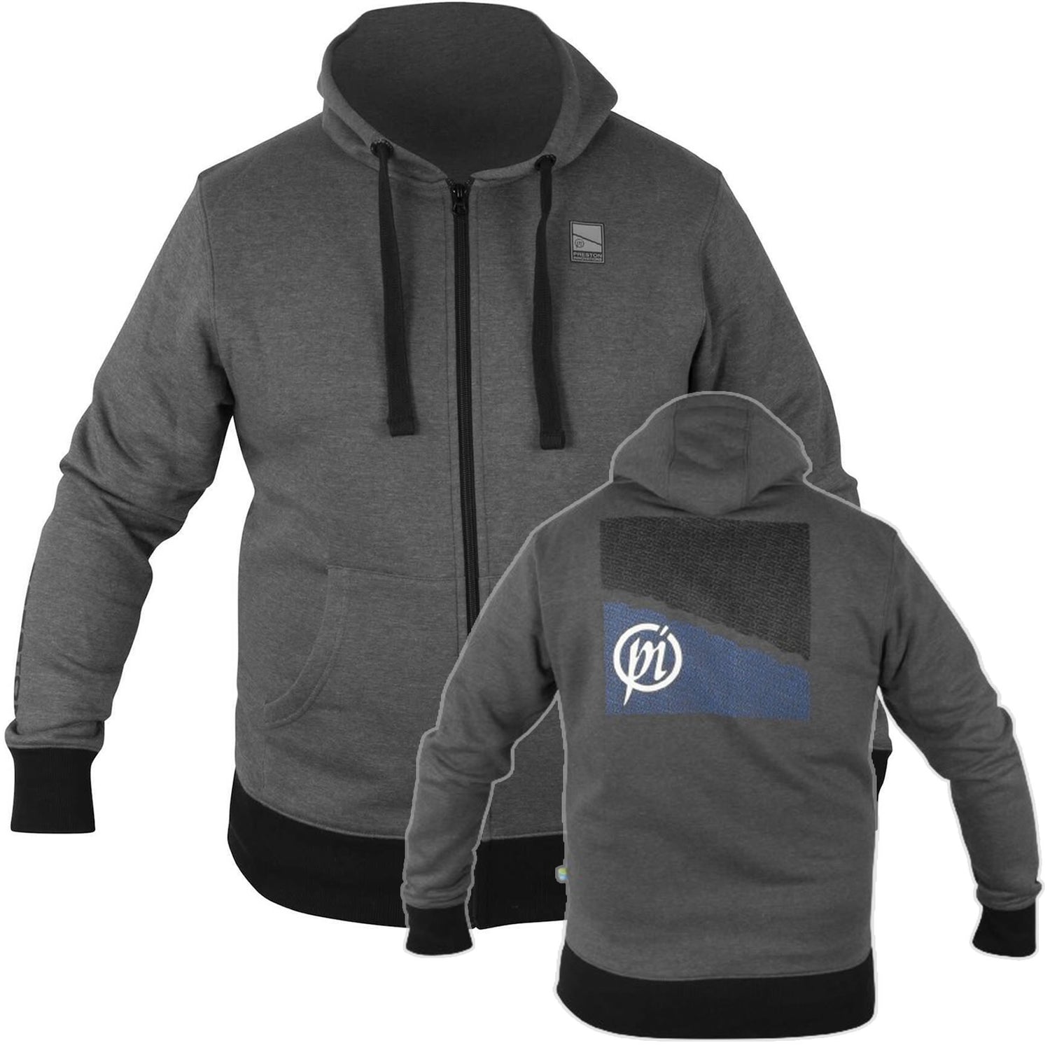 Hanorac Preston Zip Hoodie, Grey, Marime 3XL