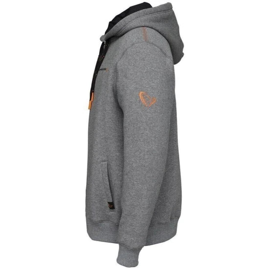 Hanorac Savage Gear Hoodie Classic Zip Hoodie, Grey Melange, Marime Xl
