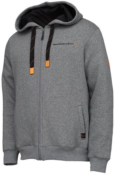 Hanorac SAVAGE GEAR Hoodie Classic Zip Hoodie, Grey Melange, Marime XXL