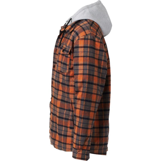 Hanorac Savage Gear Twin Shirt Jacket Check M, Orange Grey