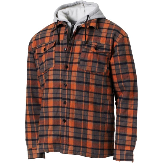 Hanorac Savage Gear Twin Shirt Jacket Check M, Orange Grey