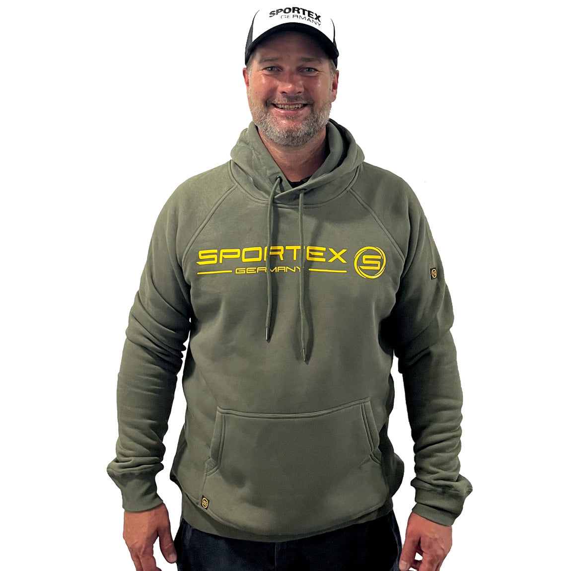 Hanorac Sportex Hoodie Olive Green, Marime 3XL
