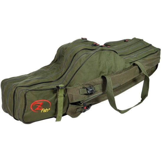 Husa Zfish Rod Case Royal Holdall, 3 Compartimente, Kaki, 110cm