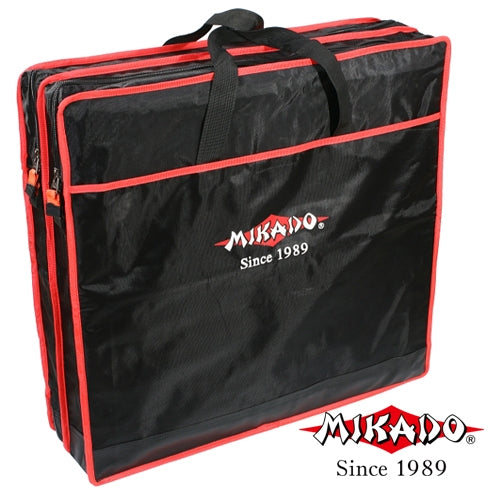 Husa juvelnic Mikado Red Black 2 COMPARTIMENTE PATRATA 63x63x18cm