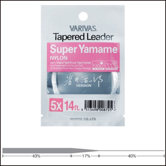 INAINTAS MONOFILAMENT VARIVAS FLY SUPER YAMAME 14FT/4.27m 4X