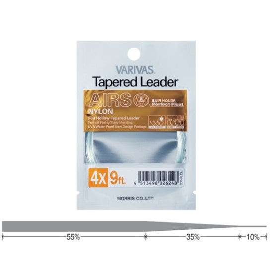 INAINTAS MONOFILAMENT VARIVAS FLY TAPERED AIRS 9FT/2.74m 5X