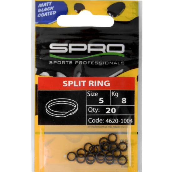 Inele Despicate Spro Matt Black Nr 5 20 Buc 8kg