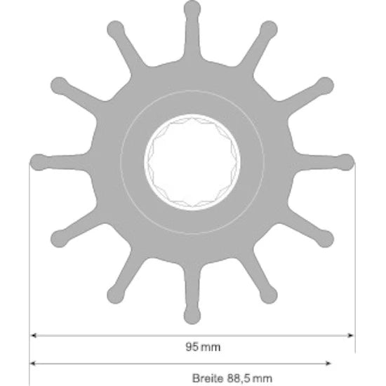Impeller Neopren Spx Flow 17936-0001