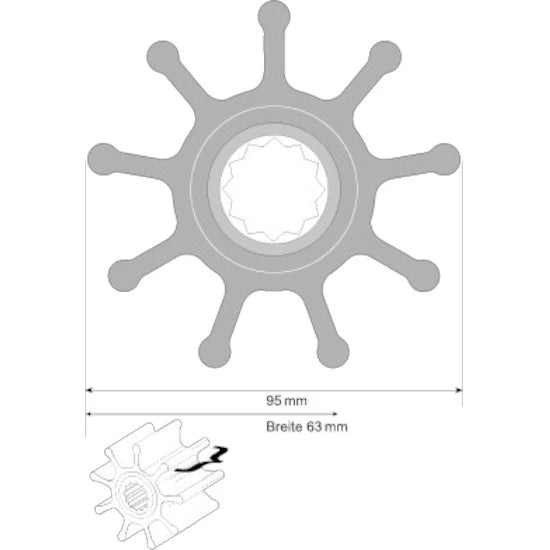 Impeller Neopren Spx Flow 836-0001