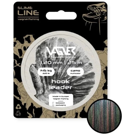 Inaintas Textil Vagner Hook Leader, Camo, 145kg, 1.20mm, 25m