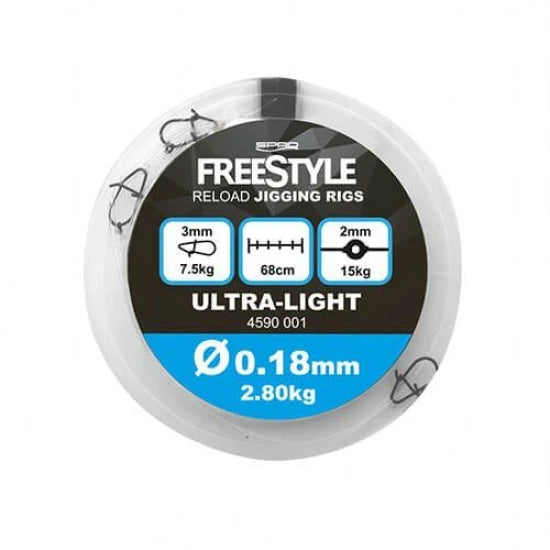 Inaintas Fluorocarbon Spro Freestyle Reload Jigging Rigs 0.18mm 68cm