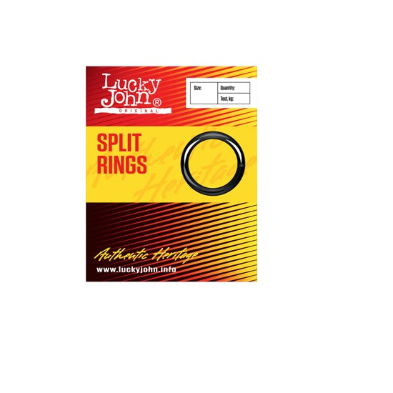 Inele Despicate Lucky John Split Rings  nr.004 7kg Black Nickel  10 buc/plic