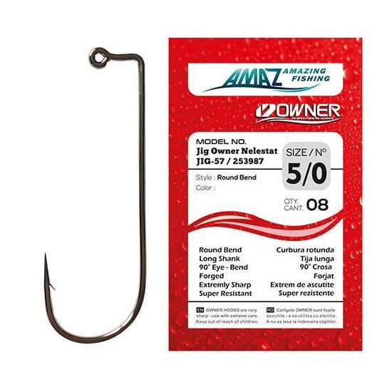 JIG Owner Nelestat No.1/0 Jig-57 253987 White 13buc