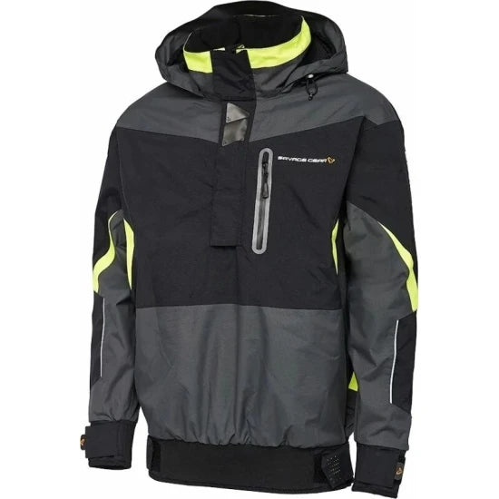 Jacheta Savage Gear Jacket Coastal Race Smock S, Black-gray-yellow