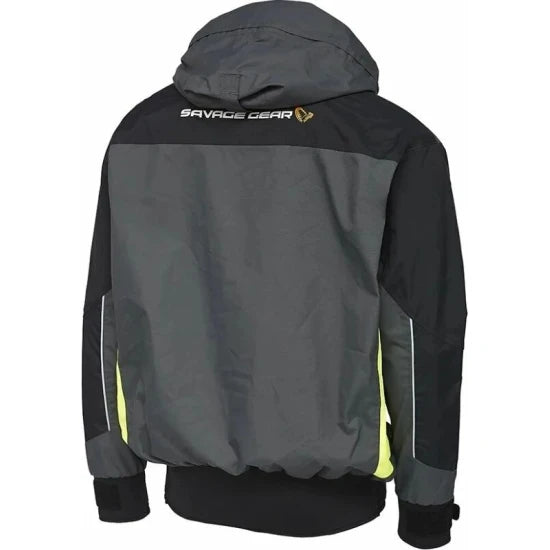 Jacheta Savage Gear Jacket Coastal Race Smock S, Black-gray-yellow