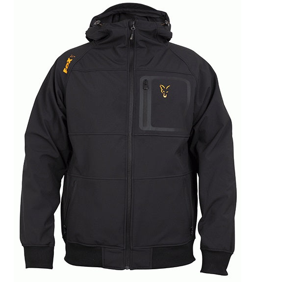 Jacheta Softshell FOX Collection Orange And Black Shell Hoodie Marime M