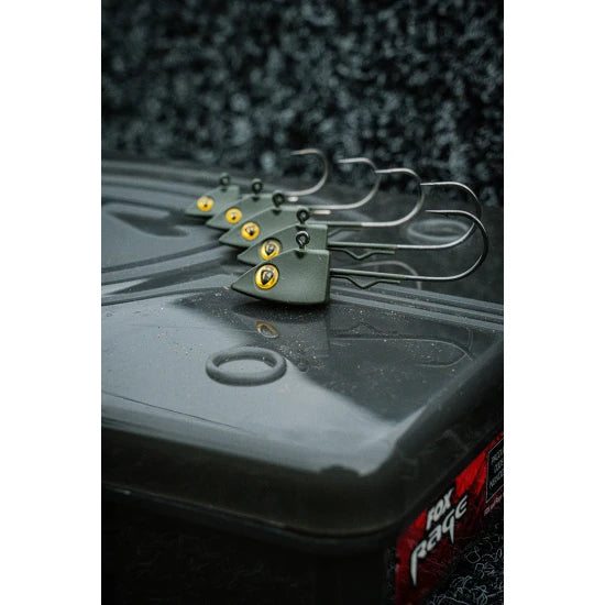 Jig Fox Rage Dart Jig Head Camo Bulk, 3g, Size 2, 3buc/pac