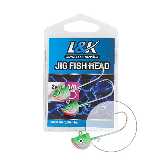 Jig L&amp;K Fish Head Nr.3/0 6g 2buc/plic