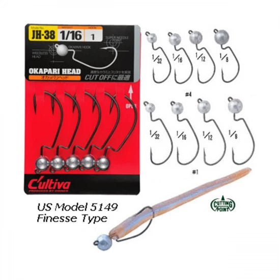 Jig Lestat Owner 5149 No.2/0 1/8oz Ultra Head Finesse Type 3.54g 4buc/plic