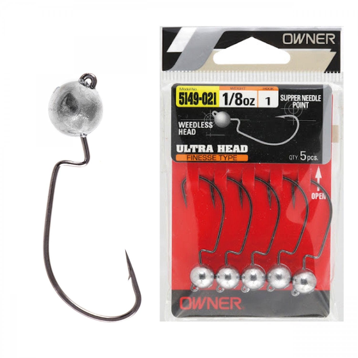 Jig Lestat Owner 5149 No.4 1/16Oz Ultra Head Finesse Type 1.77g 5buc/plic