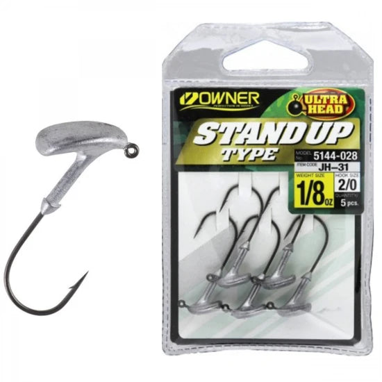 Jig Lestat Owner Jh-31 No.2/0 1/8oz Stand Up Type 5buc/plic