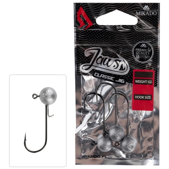 Jig Mikado Jaws Classic Jig Head Bn, Nr.2/0, 10g, 3buc/pac