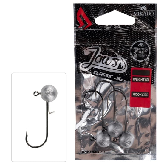 Jig Mikado Jaws Classic, Nr. 4/0, 17.5g, Black Nickel, 3buc/pac