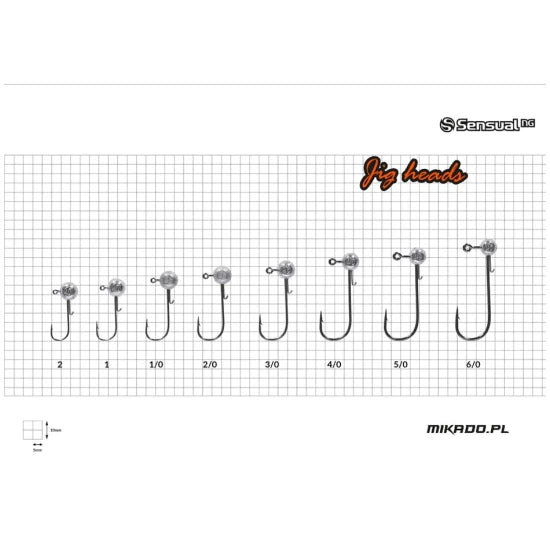 Jig Mikado Sensual Jig Head Bn, Nr.3/0, 14g, 3buc/pac