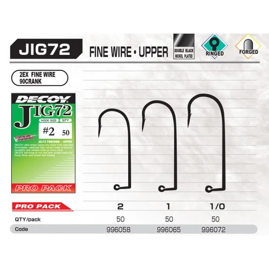 Jig Nelestat Decoy Pro Pack Jig72 Upper Fine Wire, Nr.1, 50buc/set