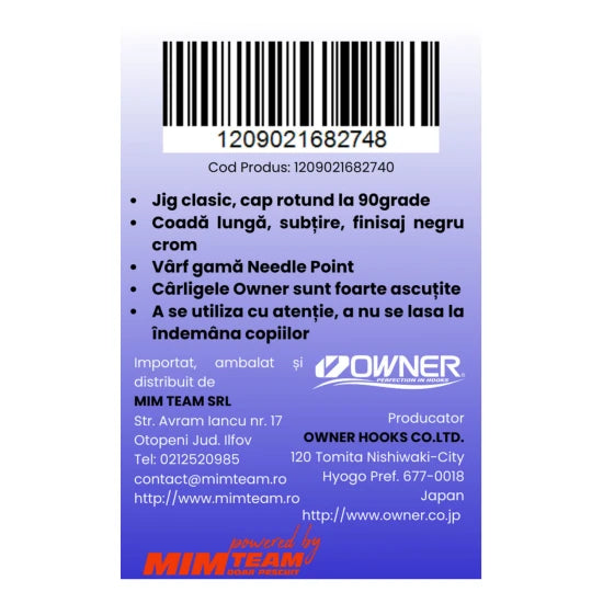 Jig Owner Amaz Nelestat 16827 Jig-827 Bend 90° Fine Wire Nr.1/0, 10buc/pac