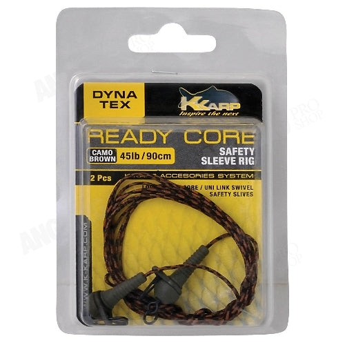 K-KARP DT READY-CORE SLEEVE RIG 90cm-camu-verde/45lbs