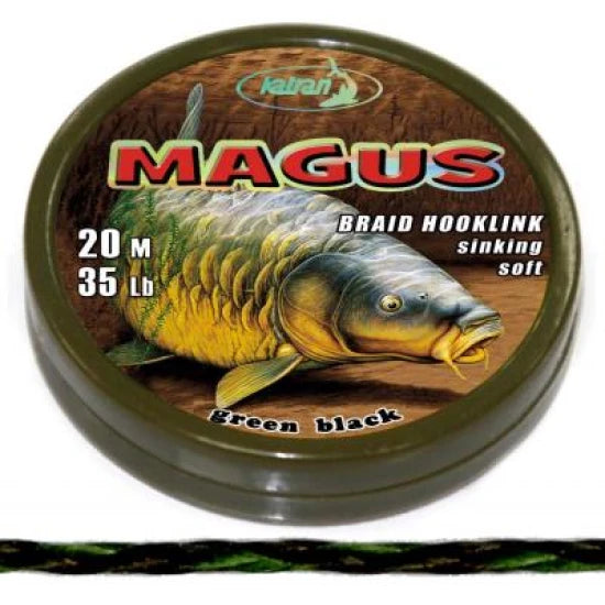 Katran Braided Hook Links Magus 15lb 20 M/15lb/20 M/green Black
