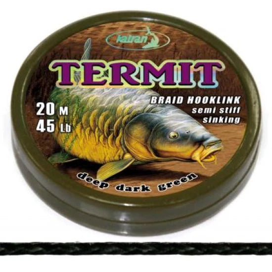 Katran Braided Hook Links Termit 35lb 20 M/35lb/20 M/deep Dark Green