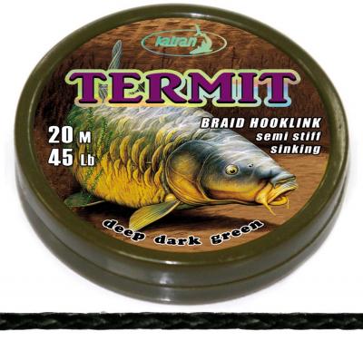 KATRAN Braided hook links TERMIT 45Lb 20 M/45Lb/20 M/deep dark green