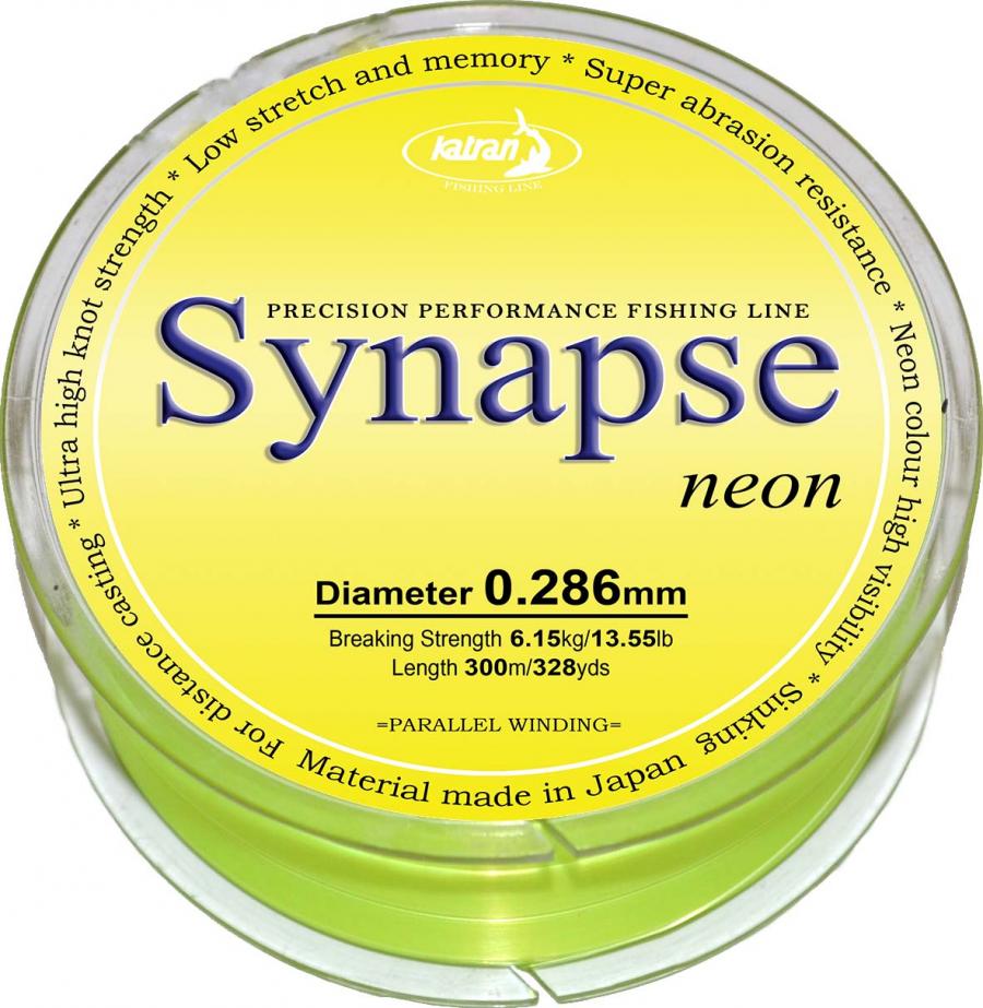 KATRAN Fishing Line Synapse Neon 0,255mm/11,55 Lb/5,24 kg/300 M