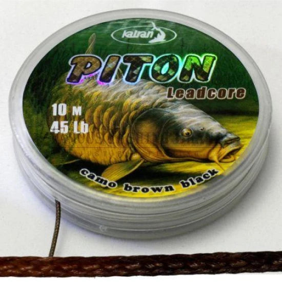 Katran Lead Core Piton Camo Brown Black 45lb 10 M/45lb/10 M/camo Brown Black