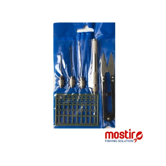 Kit Inox  Mostiro Crosete+burghiu+maner+foarfeca